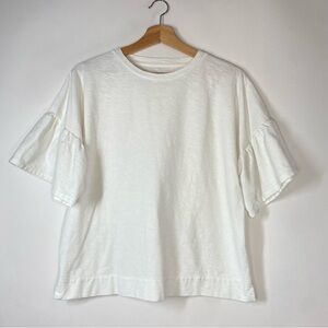 Vineyard Vines Whit Flutter Sleeve Shirt Top Size M
